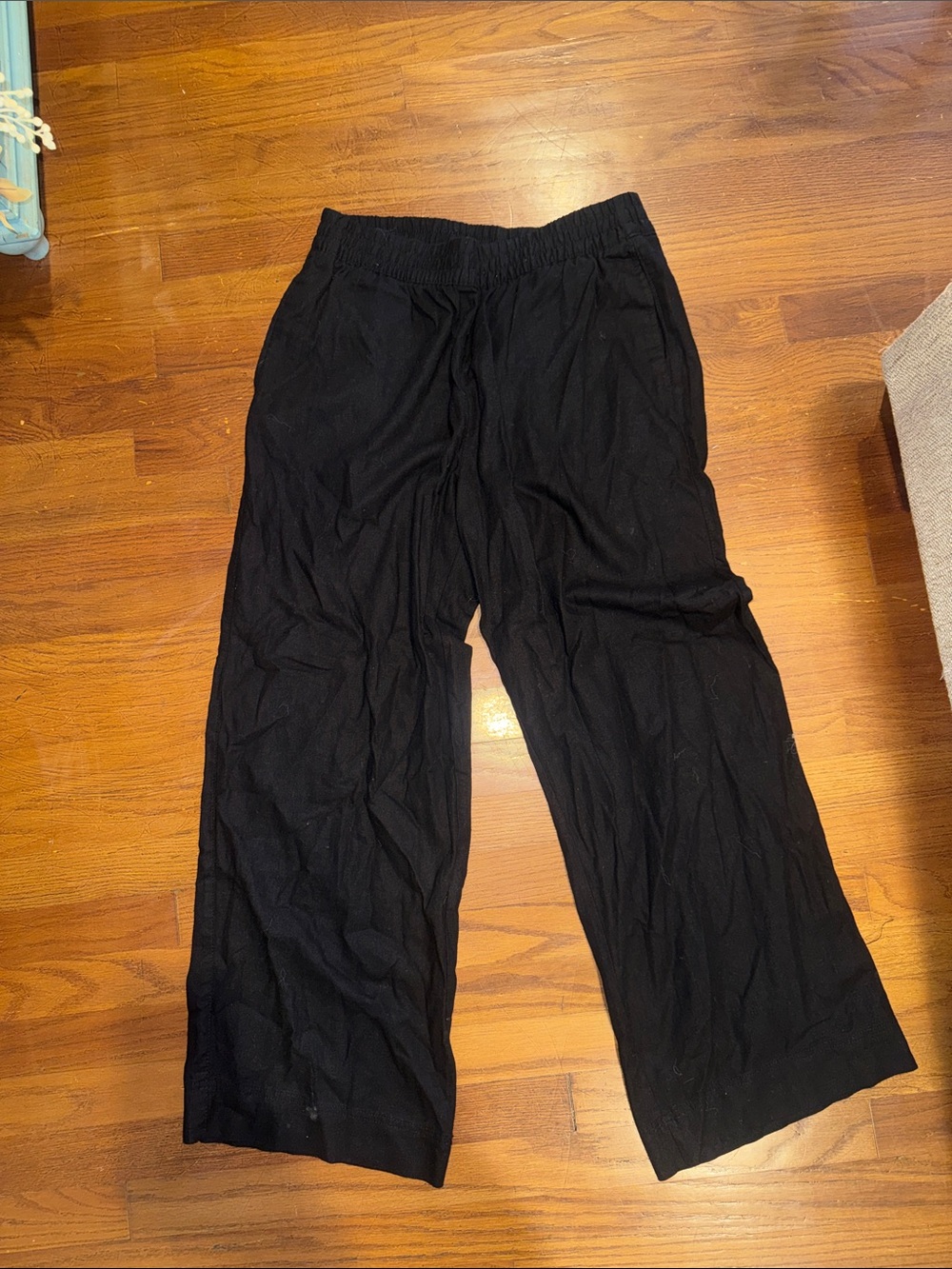 Old Navy Black Wide-Leg linen pants